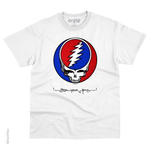 Grateful Dead Steal Your Face White Short Sleeve T Shirt